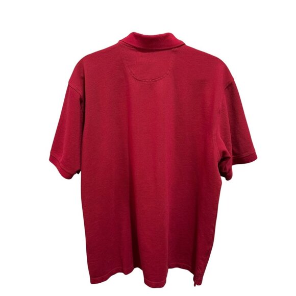 IZOD Mens Size XL Red Silk Wash 100% Cotton‎ Stretch Embroidered Logo Polo - Picture 3 of 5
